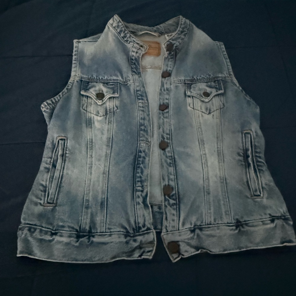Denim Sleeveless Vest